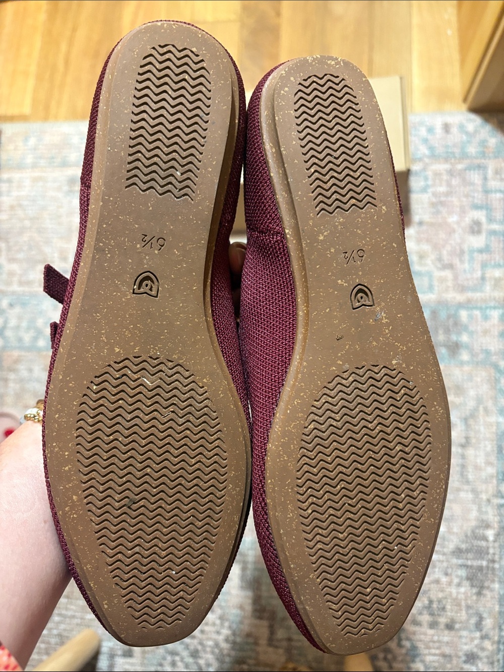 Rothy’s the double buckle Mary Jane in Cabernet - Picture 6 of 10